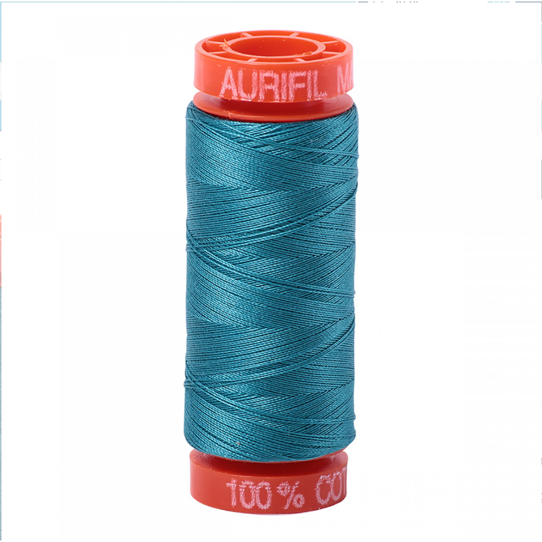 Aurifil ~ Mako Cotton Embroidery/Sewing Thread 50wt 220yds Dk Turquoise ~ 4182