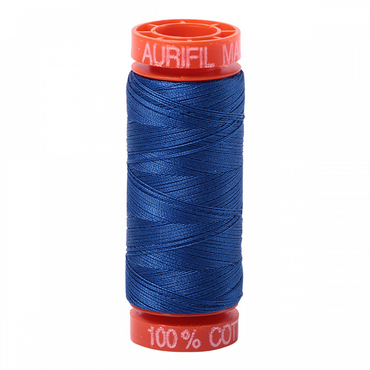 Aurifil ~ Mako Cotton Embroidery/Sewing Thread 50wt 220yds Med Blue ~ 2735