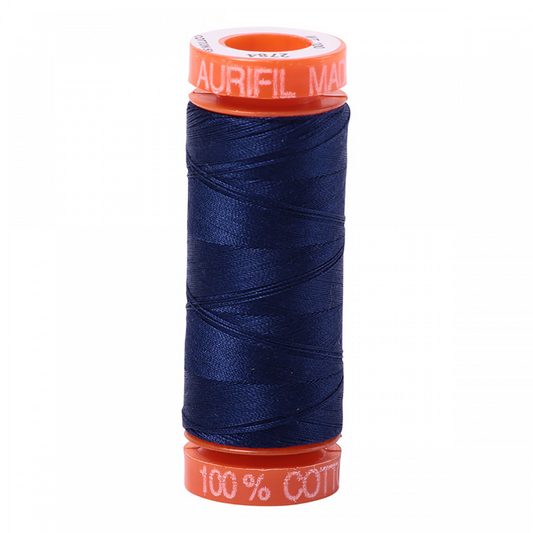 Aurifil ~ Mako Cotton Embroidery/Sewing Thread 50wt 220yds Dk Navy ~ 2784