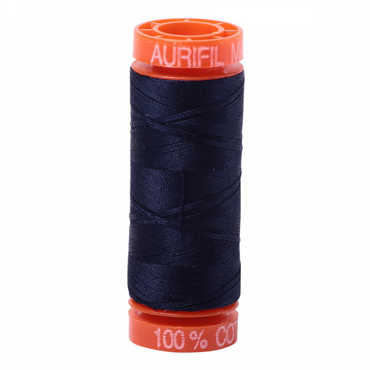 Aurifil ~ Mako Cotton Embroidery/Sewing Thread 50wt 220yds Very Dk Navy ~ 2785