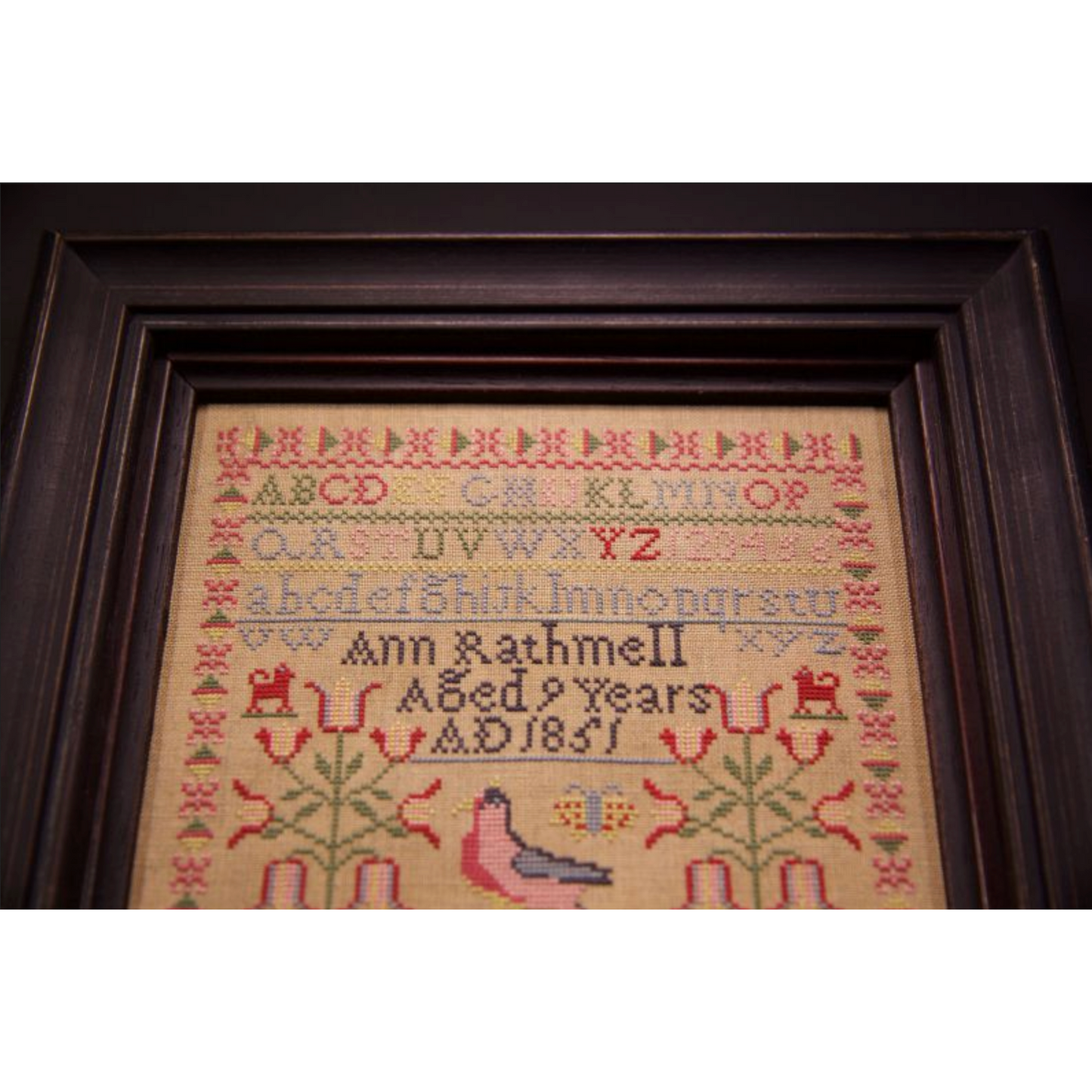 Hands Across The Sea ~ Ann Rathmell 1851 Sampler Pattern Printed Bookl ...