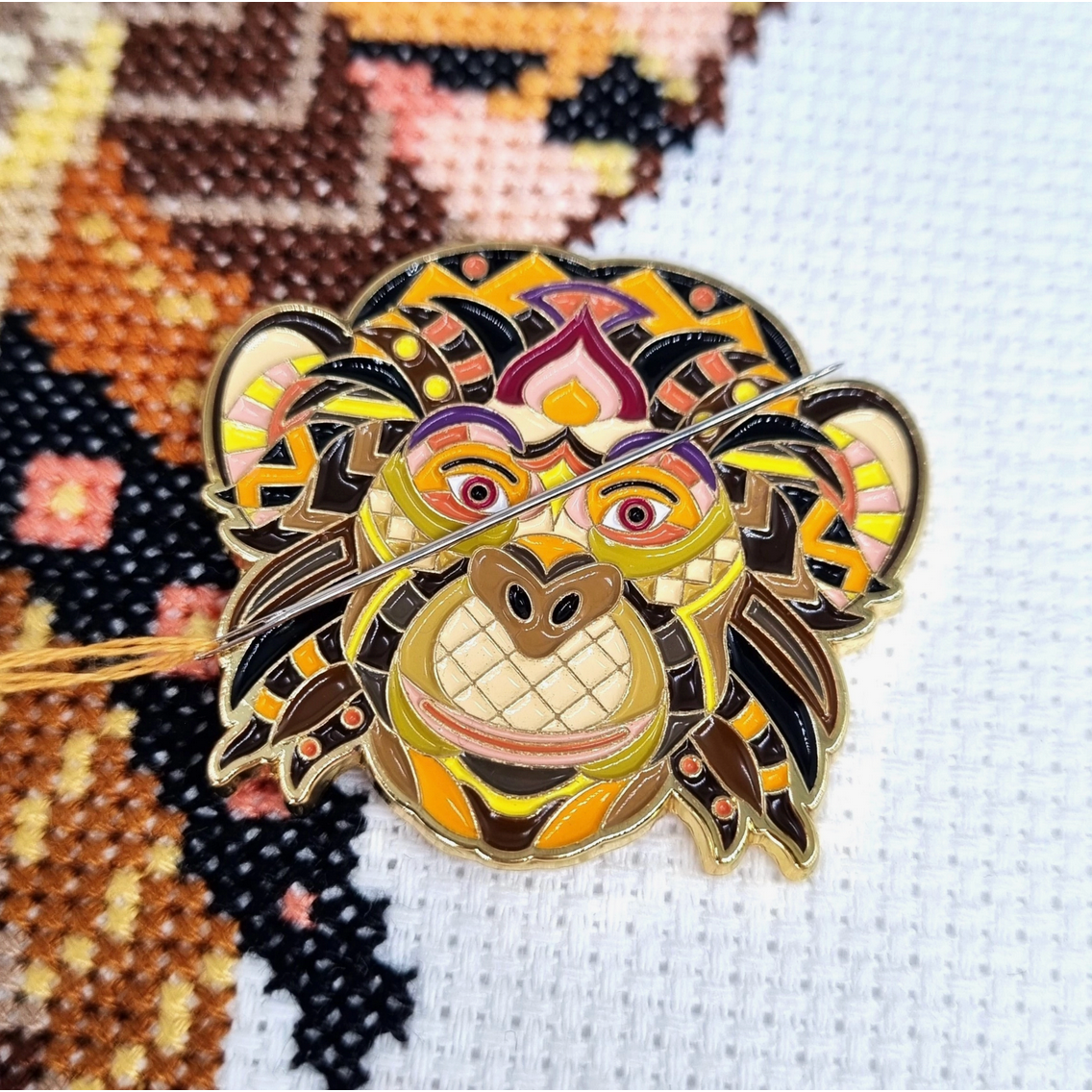 Meloca Designs Mandala Monkey Needle Minder