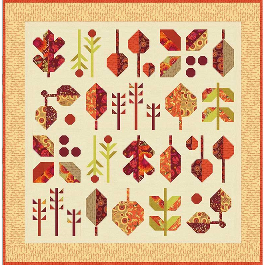 Robin Pickens ~ Leaf Press Quilt Pattern and/or Kit