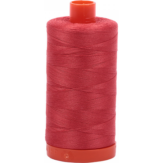 Aurifil ~ Mako Cotton Embroidery/Sewing Thread 50wt 1422yds Dark Red Orange ~ 2255
