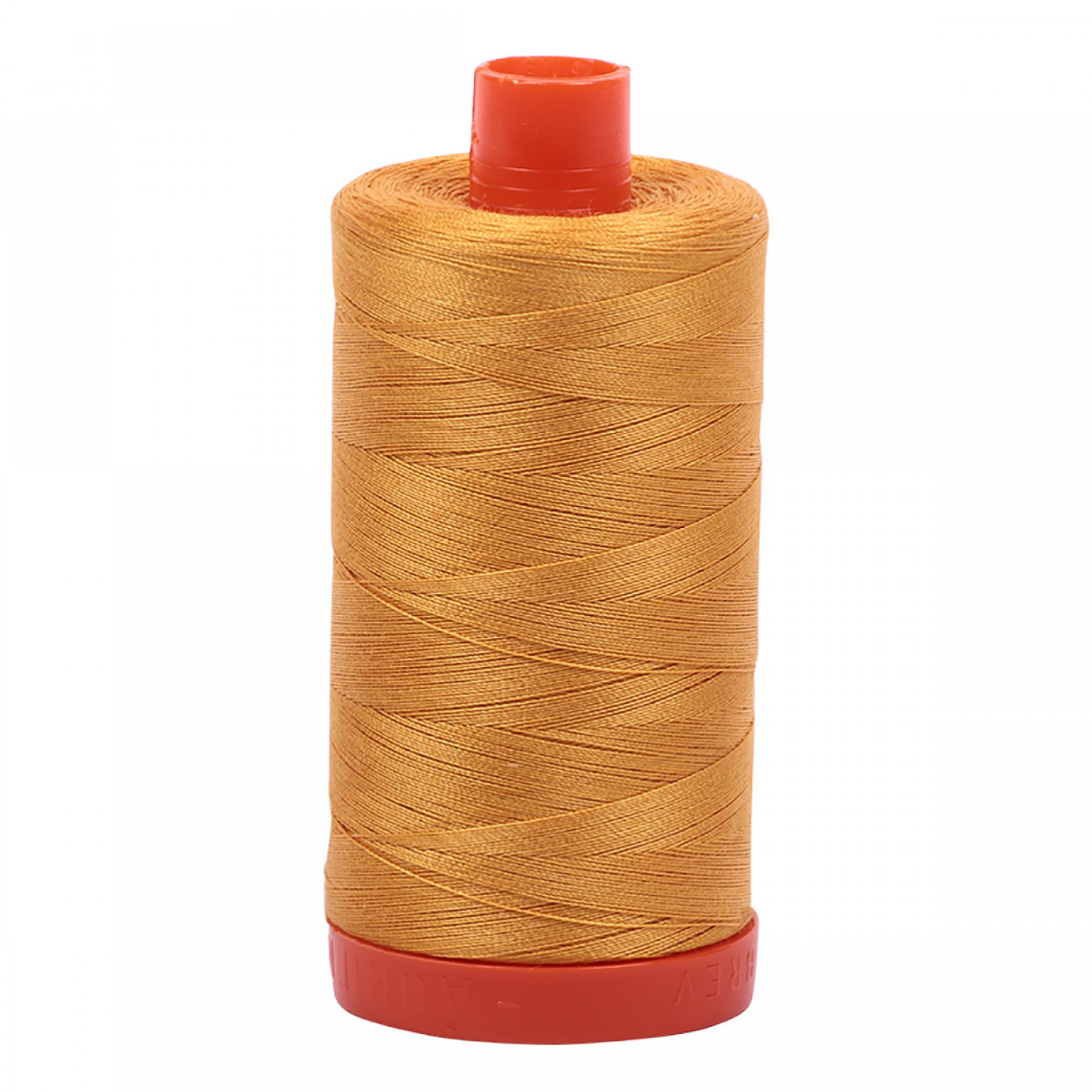 Aurifil ~ Mako Cotton Embroidery/Sewing Thread 50wt 1422yds Orange Mustard ~ 2140