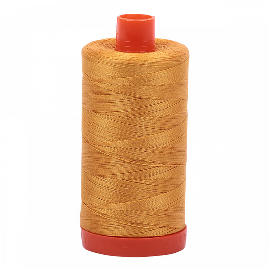 Aurifil ~ Mako Cotton Embroidery/Sewing Thread 50wt 1422yds Orange Mustard ~ 2140