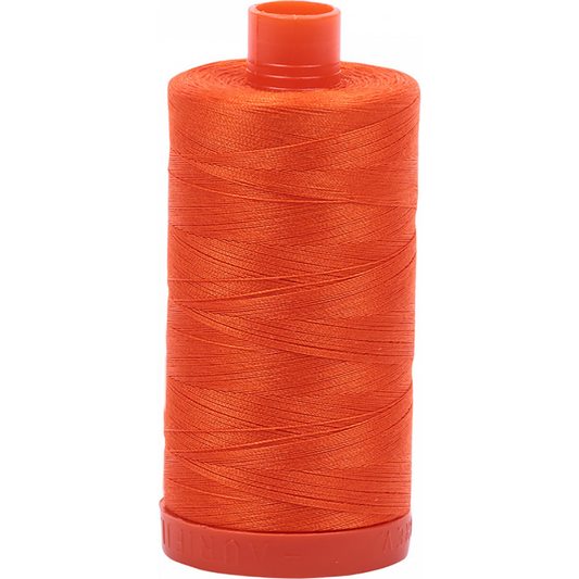 Aurifil ~ Mako Cotton Embroidery/Sewing Thread 50wt 1422yds Neon Orange ~ 1104