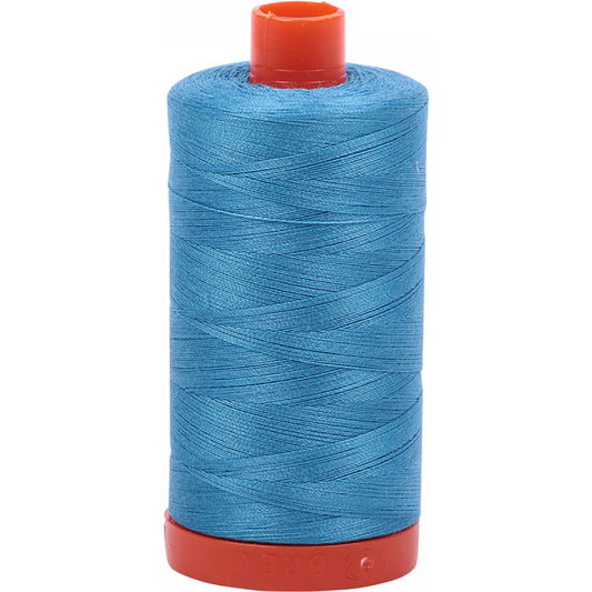 Aurifil ~ Mako Cotton Embroidery/Sewing Thread 50wt 1422yds Bright Teal ~ 1320