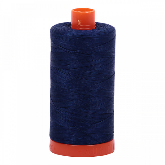 Aurifil ~ Mako Cotton Embroidery/Sewing Thread 50wt 1422yds Dark Navy ~ 2784