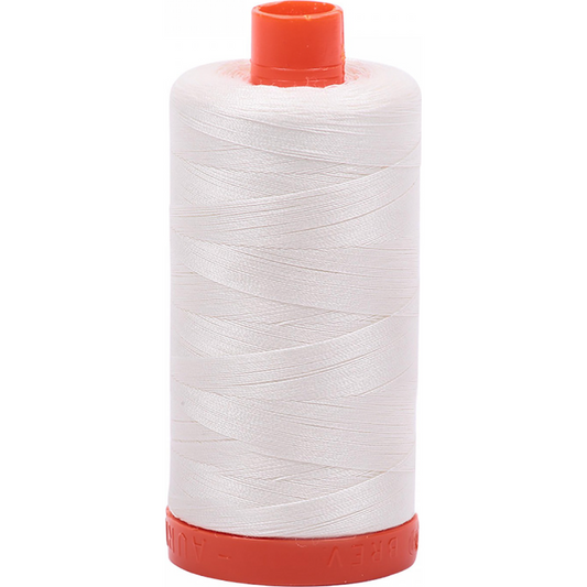 Aurifil ~ Mako Cotton Embroidery/Sewing Thread 50wt 1422yds Chalk ~ 2026