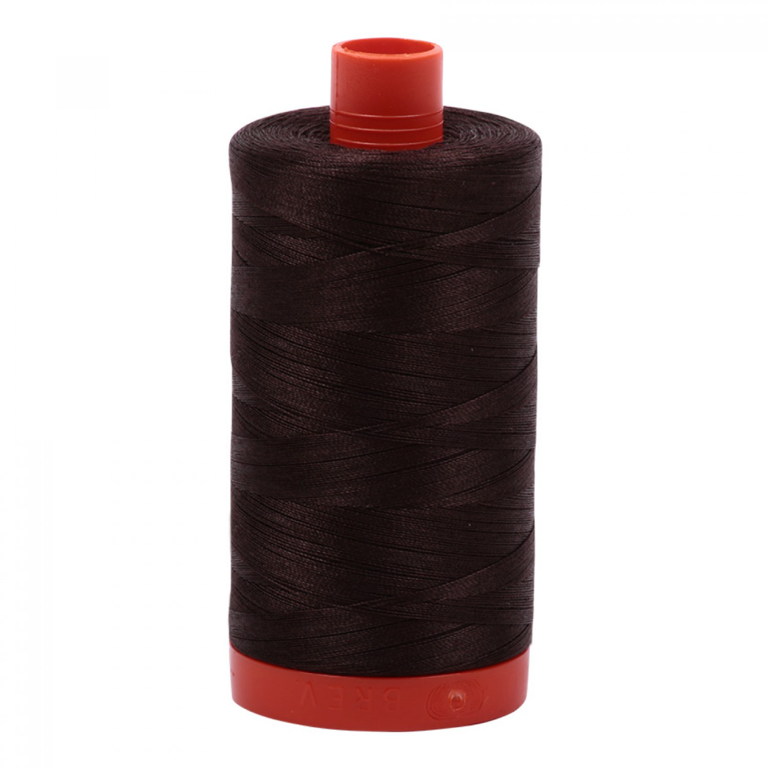 Aurifil ~ Mako Cotton Embroidery/Sewing Thread 50wt 1422yds Dark Brown ~ 5024