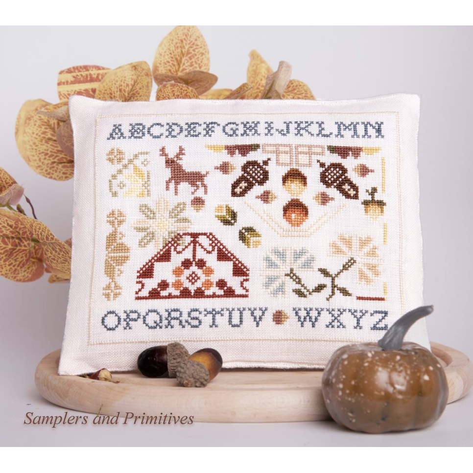 Samplers and Primitives ~ The Autumn Alphabet Pattern