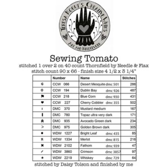 Teresa Kogut ~ Sewing Tomato Stitchy Bird #2