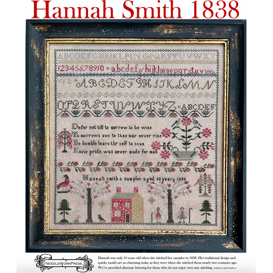NeedleWorkPress ~ Hannah Smith 1838 Sampler Pattern