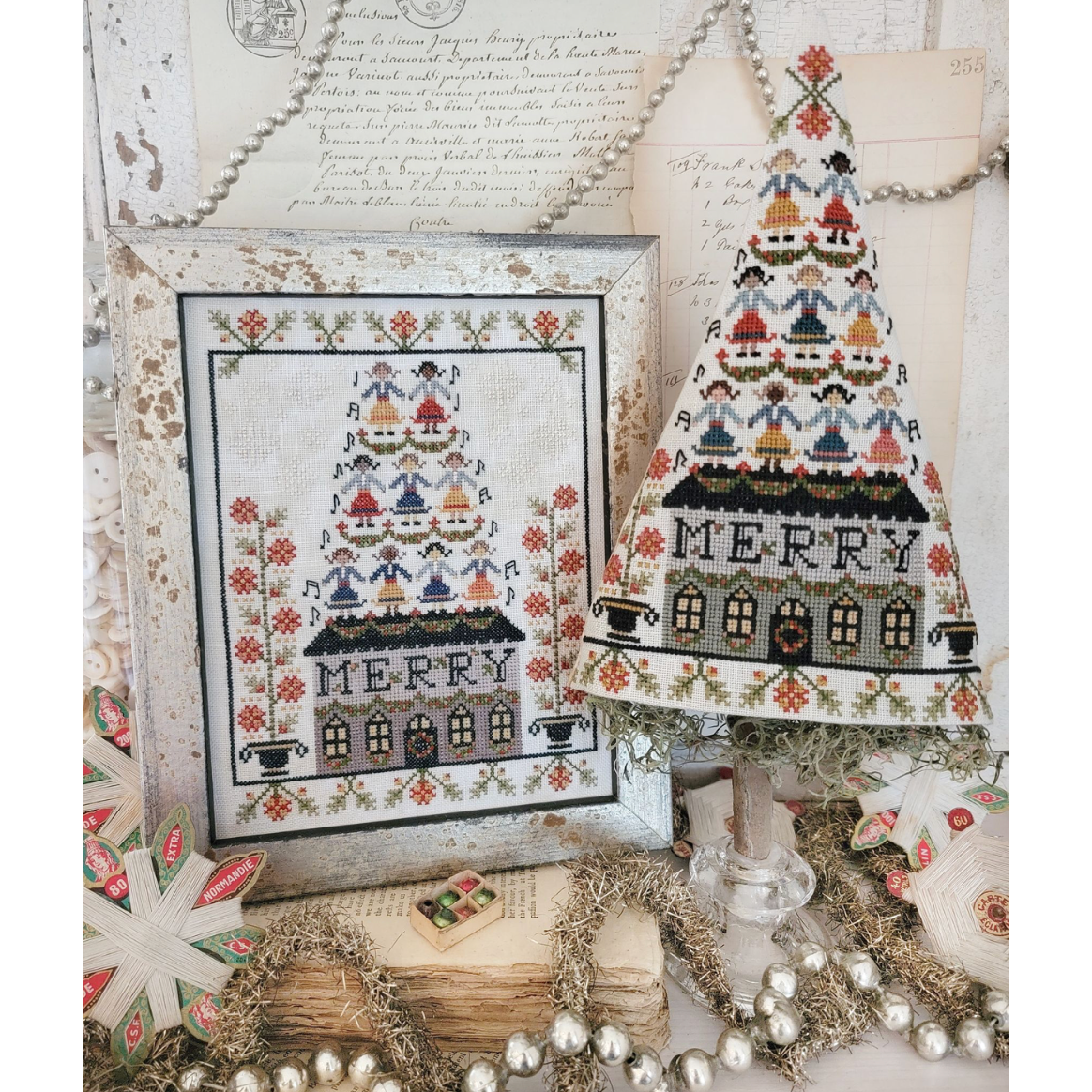 Hello from Liz Mathews ~ Ninth Day of Christmas Sampler & Tree Pattern