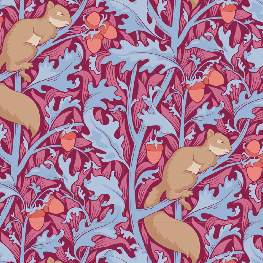 Tilda Fabrics ~ TIL100530 ~ Squirreldreams ~ Hibiscus