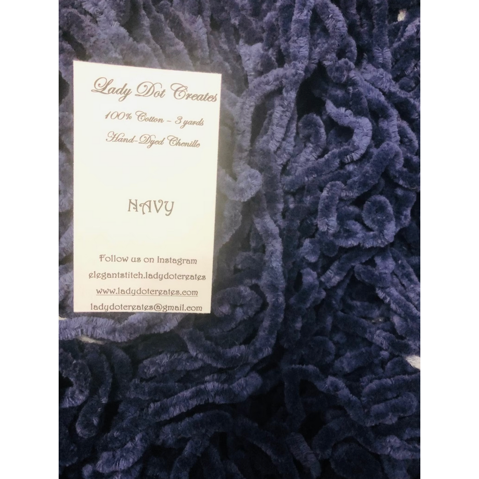 Lady Dot Creates ~ Navy Chenille Trim