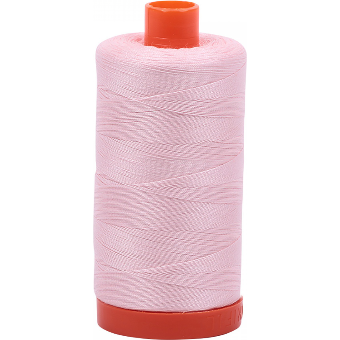 Aurifil ~ Mako Cotton Embroidery/Sewing Thread 50wt 1422yds Pale Pink ~ 2410