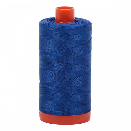 Aurifil ~ Mako Cotton Embroidery/Sewing Thread 50wt 1422yds Med Blue ~ 2735