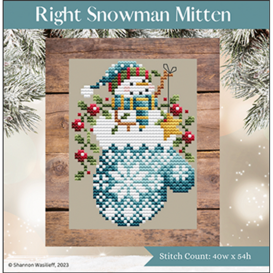 Shannon Christine Designs ~ Right Snowman Mitten Pattern