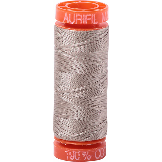 Aurifil ~ Mako Cotton Embroidery/Sewing Thread 50wt 220yds Rope Beige ~ 5011