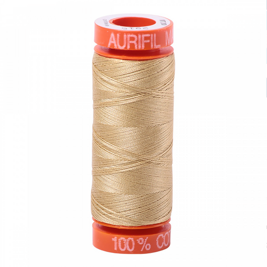 Aurifil ~ Mako Cotton Embroidery/Sewing Thread 50wt 220yds Very Light Brass ~ 2915