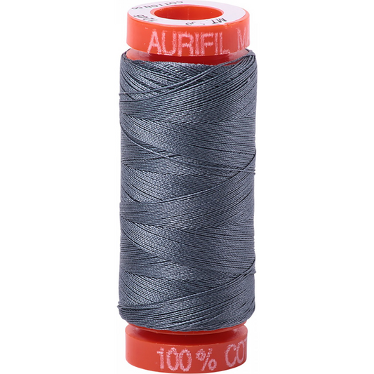 Aurifil ~ Mako Cotton Embroidery/Sewing Thread 50wt 220yds Dark Grey ~ 1246