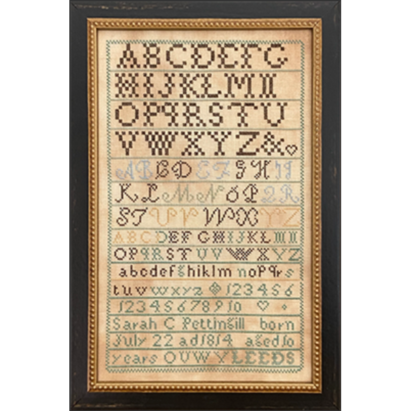 Just Stitching Along ~ Sarah Pettingill 1824 Sampler Pattern