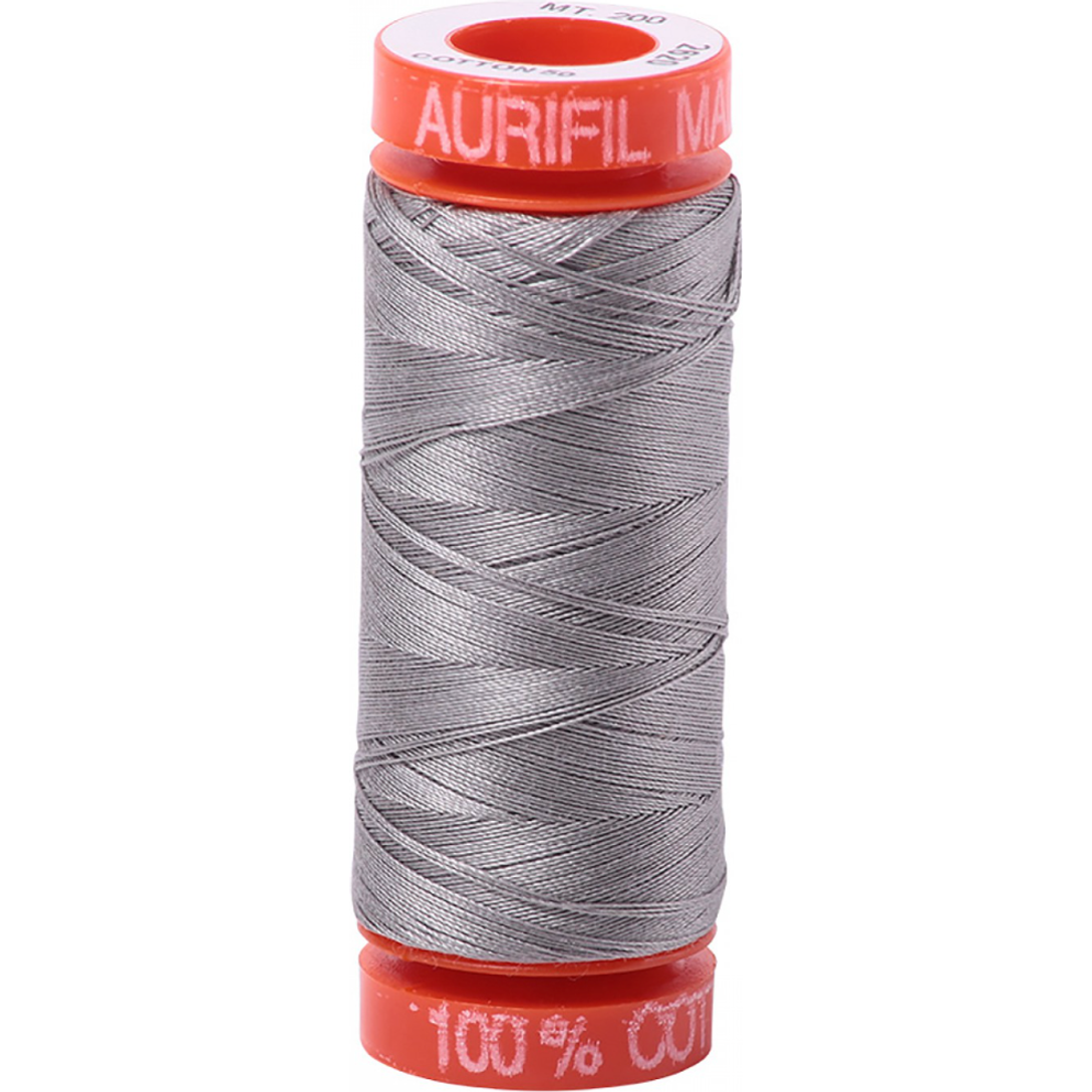 Aurifil ~ Mako Cotton Embroidery/Sewing Thread 50wt 220yds Stainless Steel ~ 2620