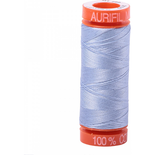 Aurifil ~ Mako Cotton Embroidery/Sewing Thread 50wt 220yds Very Light Delft ~ 2770