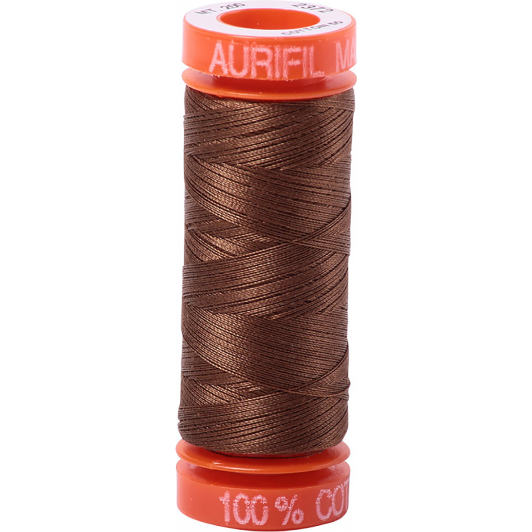 Aurifil ~ Mako Cotton Embroidery/Sewing Thread 50wt 220yds Dk Antique Gold ~ 2372