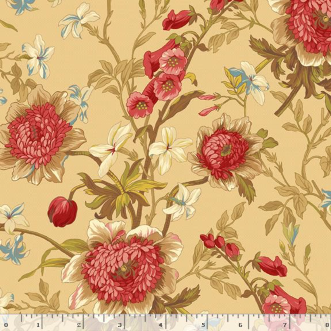 Golden Era by Paula Barnes ~ Golden Floral R220638 / BEIGE