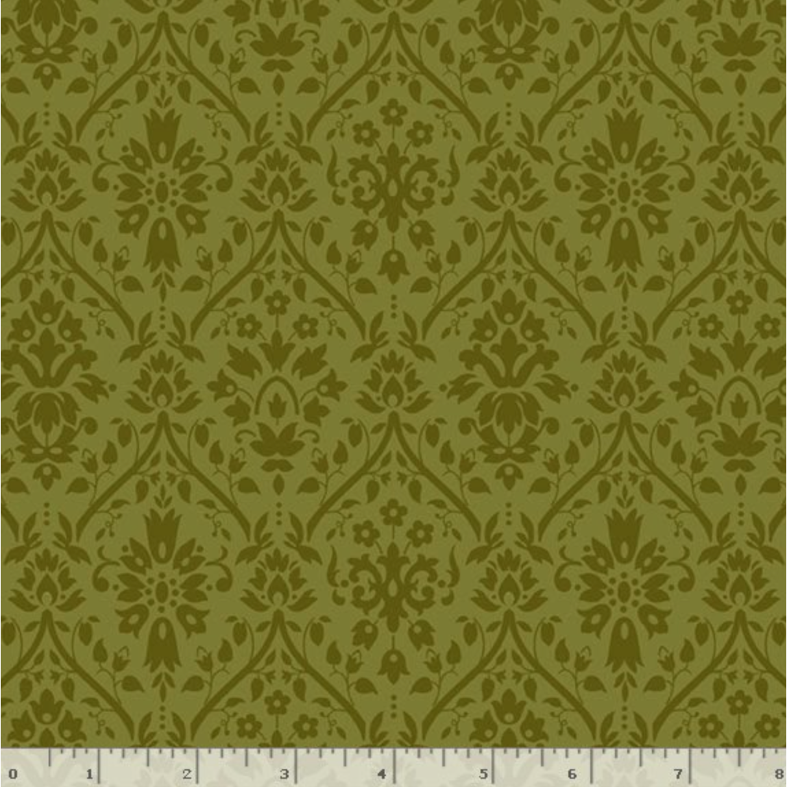 Golden Era by Paula Barnes ~ Damask R220640  GREEN