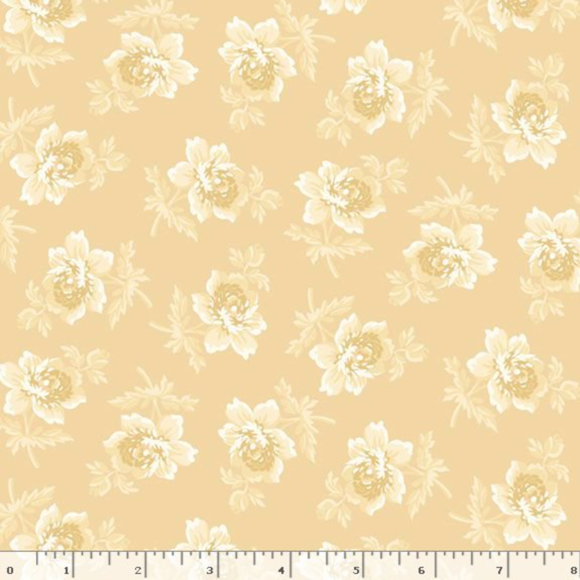 Golden Era by Paula Barnes ~ Cabbage Rose R220641  CREAM