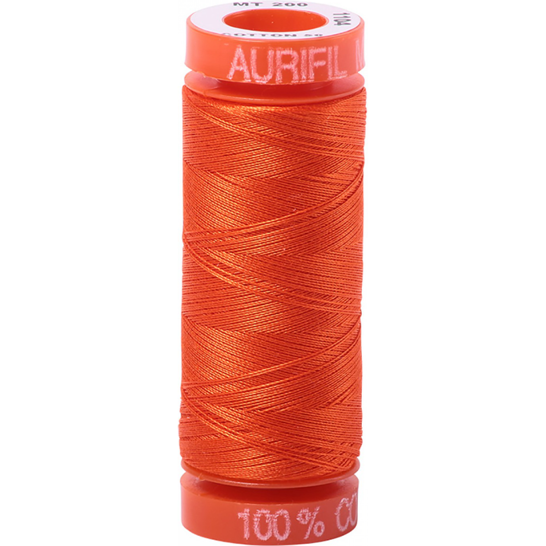 Aurifil ~ Mako Cotton Embroidery/Sewing Thread 50wt 220yds Neon Orange ~ 1104