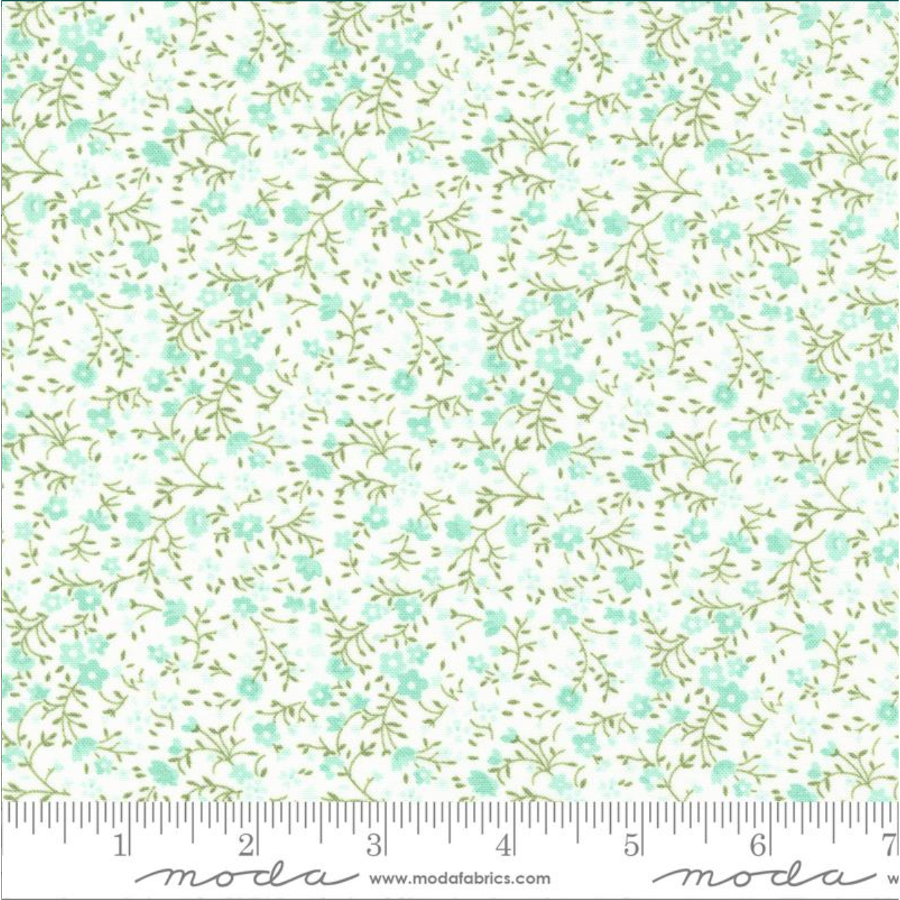 Lighthearted ~ Meadow Cream Aqua 55297 2