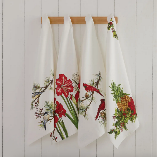 Sally Eckman Roberts Designs ~ Christmas Bloom Tea Towel 18" x 25"
