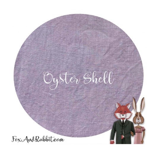 Fox & Rabbit ~ 14 ct. Oyster Shell Aida