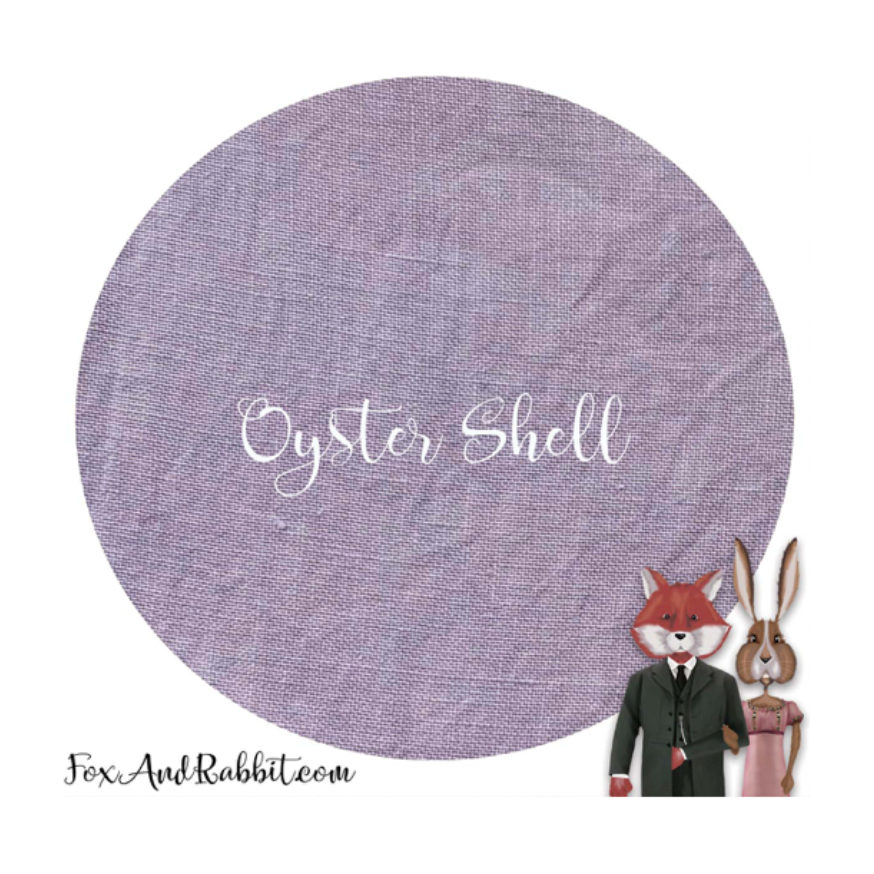 Fox & Rabbit ~ 18 ct. Oyster Shell Aida