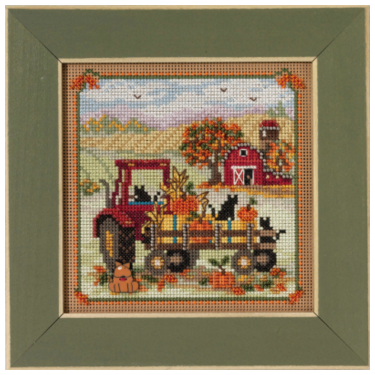 2023 Autumn Buttons & Beads  ~ Hayride Country Lane Cross Stitch Kit