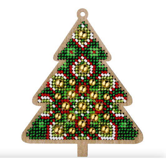 Wonderland ~ Tree Christmas Stitched Ornament Kit FLK-396