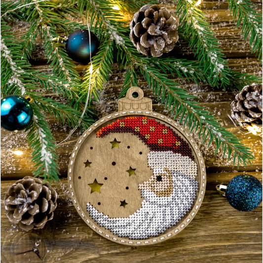 Wonderland ~ Santa Christmas Stitched Ornament Kit FLK-365