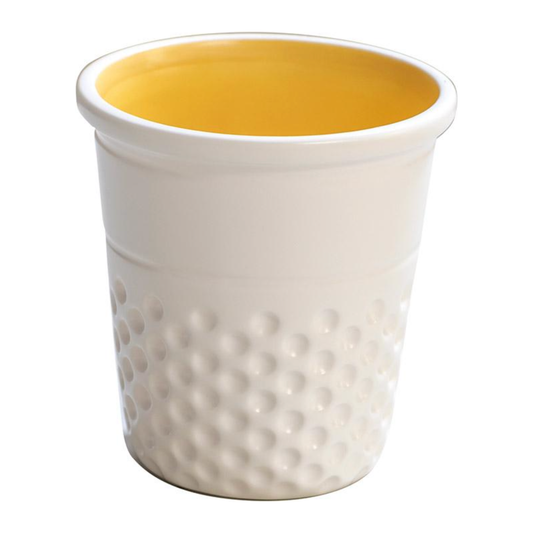 Thimble Container White/Yellow