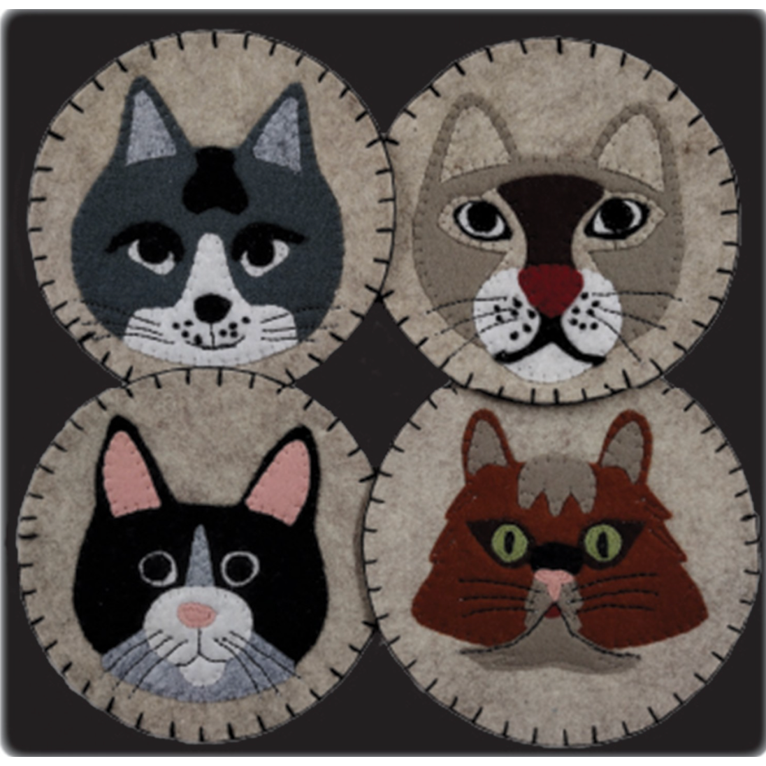 Rachel's of Greenfield ~ Cat Coasters Embroidery Kit – Hobby House ...