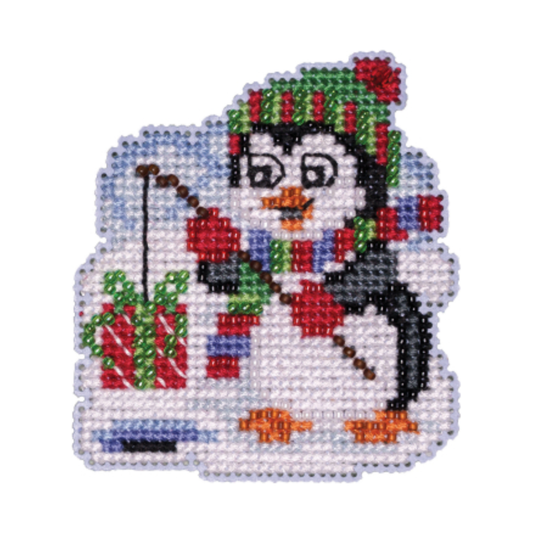 2023 Winter Holiday  ~ Fishing Penguin Cross Stitch Kit