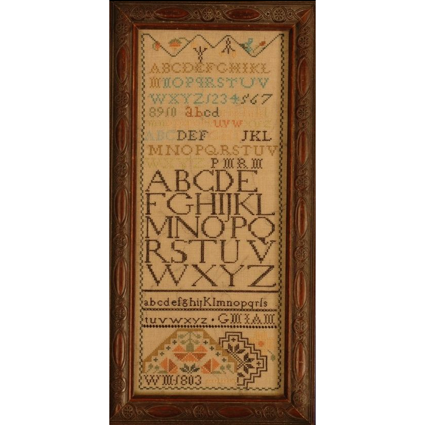 The Scarlet Letter ~ American Quaker Band Sampler 1803 Reproduction Sa ...
