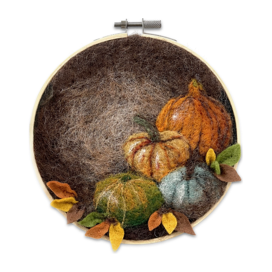 The Crafty Kit Company ~ Pumpkins in A Hoop Needle Felting Kit