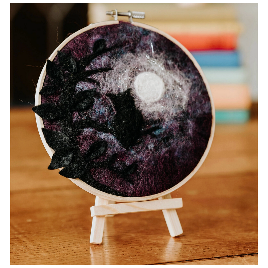 The Crafty Kit Company | Wise Old Owl in A Hoop Needle Felting Kit
