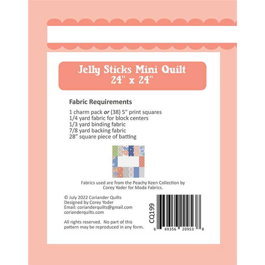 Jelly Sticks Mini ~ Quilt Pattern or Kit ~ CQ 199