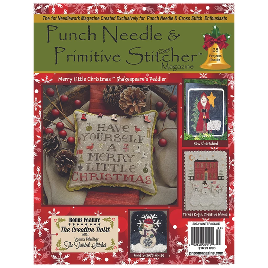 Punch Needle & Primitive Stitcher Magazine - Christmas-Winter 2023